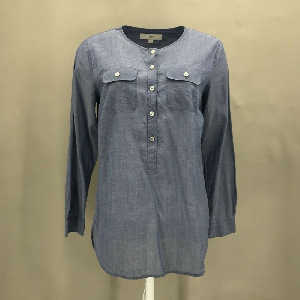 Ann Taylor Loft Long Sleeve Button Up Top Size S - Picture 1 of 6